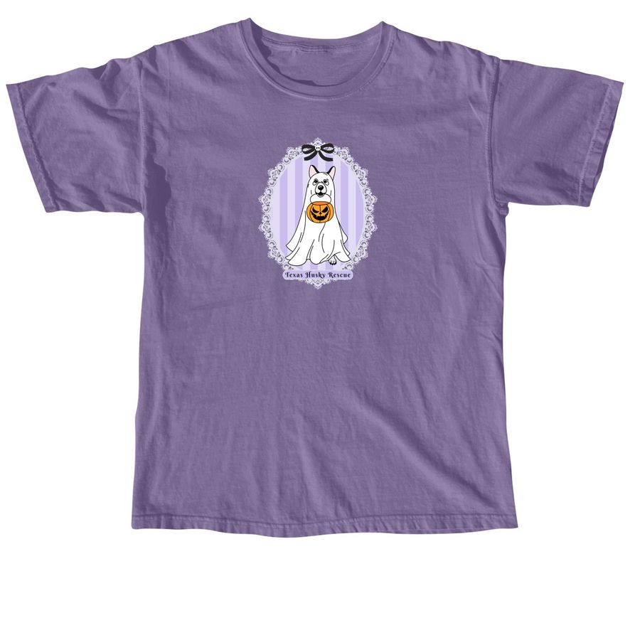 TXHR - Ghostly Treats, a Grape Comfort Colors Unisex Tee