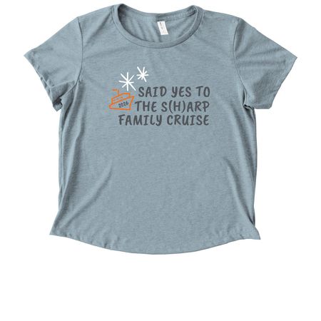 SHarp Family Cruise Shirts, a I Like You Blue Allmade Eco Triblend Women?s Scoop Neck Tee