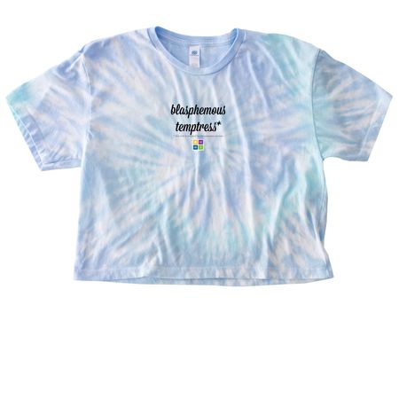 Inspired By the Comment Section, a Lagoon Women's Tie Dye Cropped Tee
