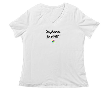 Inspired By the Comment Section, a White Women's Relaxed V-Neck Tee