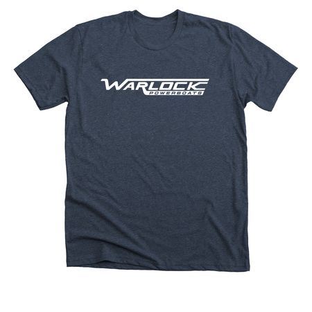 WARLOCK, a Heather Midnight Navy Premium Unisex Tee