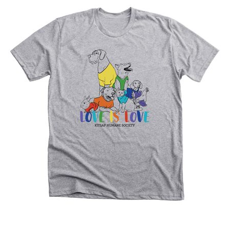 Love is Love, a Athletic Heather Premium Unisex Tee