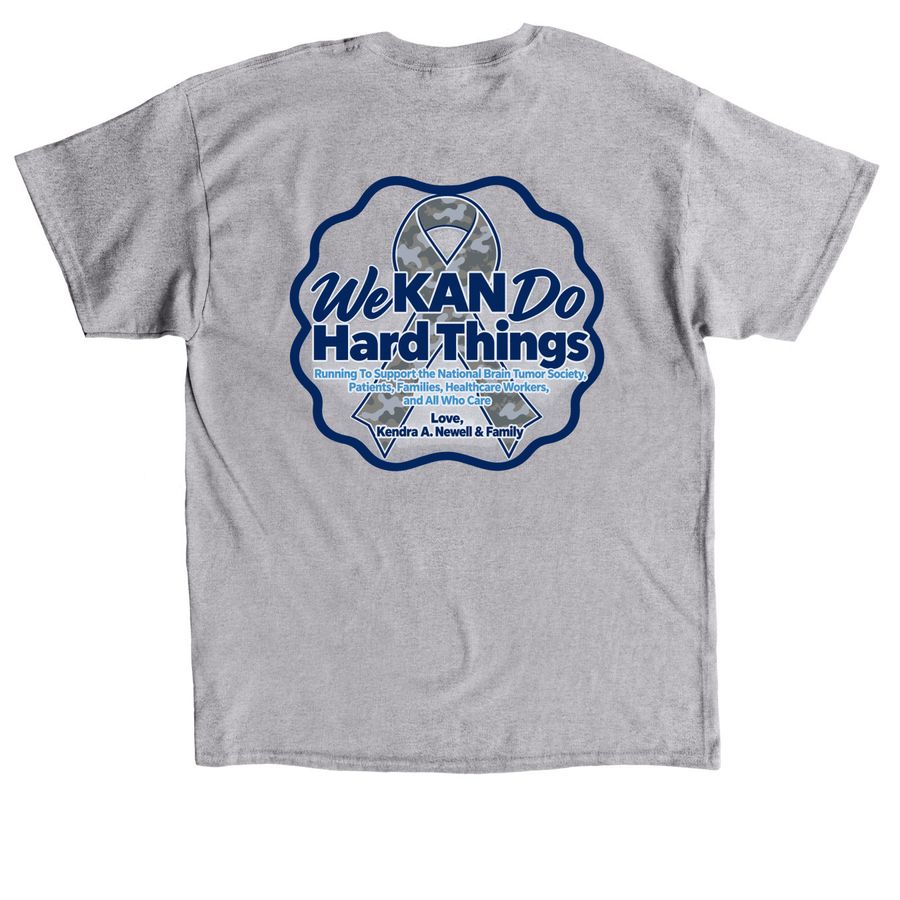 We KAN Do Hard Things, a Sport Grey Classic Unisex Tee (back-view)