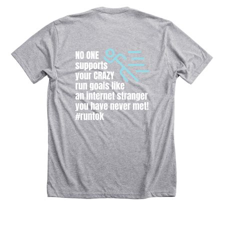 RUNTOK&nbsp;, a Athletic Heather Premium Unisex Tee (back-view)