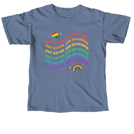Amy Acton for Governor, a Blue Jean Comfort Colors Unisex Tee