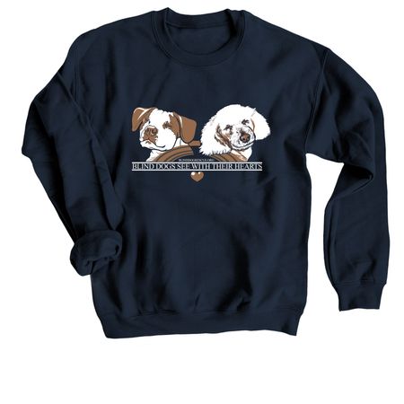 Blind Dog Rescue Celebrating 15yrs&nbsp; 2009-2024, a Navy Crewneck Sweatshirt