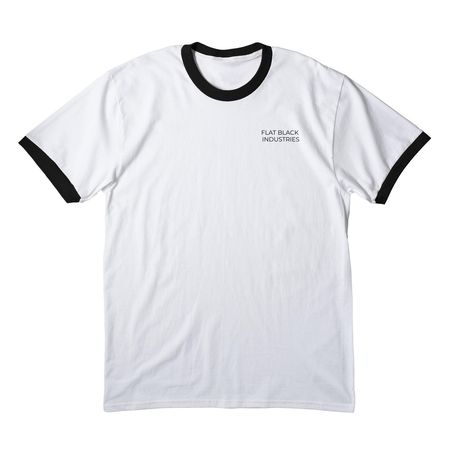 SPACE GUNNER&nbsp;, a White/ Jet Black Cotton Ringer Tee