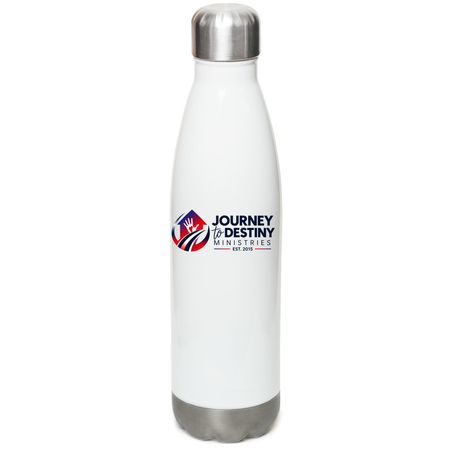 JTDM Stainless Steel Water bottle, a White Stainless Steel Water Bottle