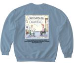 25th Fibromyalgia Awareness Day Shirt, a Stone Blue Softstyle Crewneck Sweatshirt (back-view)