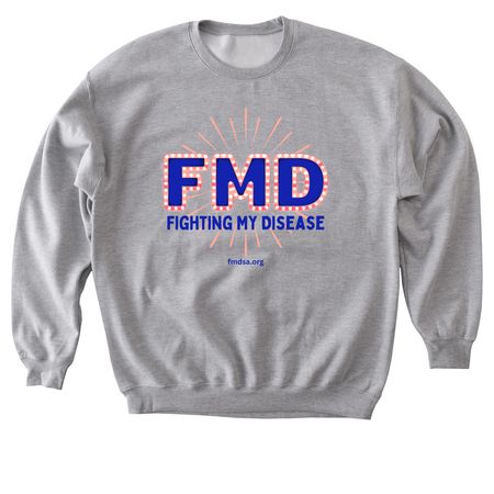 FMD - Fighting My Disease, a Sport Grey Softstyle Crewneck Sweatshirt