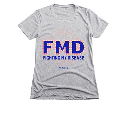 FMD - Fighting My Disease, a Dark Heather Grey Women's Slim Fit Tee