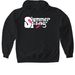 THE BLACK HOODIE, a Black Gildan Softstyle Pullover Hoodie