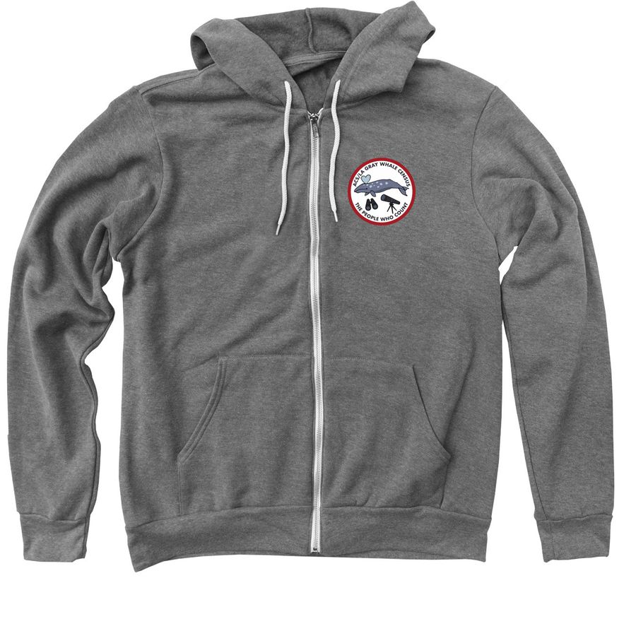 The People who Count, a Deep Heather Zip Up Hoodie