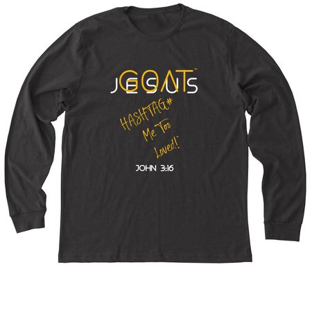 G.O.A.T. Jesus Collection [HT-GW]TM, a Dark Grey Heather Premium Long Sleeve Tee
