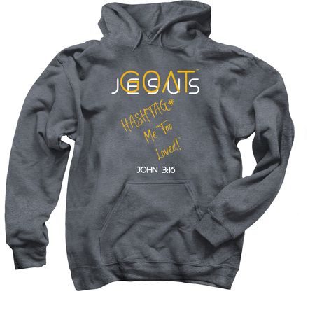 G.O.A.T. Jesus Collection [HT-GW]TM, a Dark Heather Pullover Hoodie