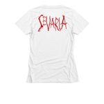 SUBMIT, a White Women's Slim Fit Tee (back-view)