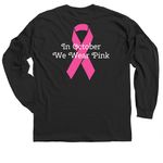 Breast Cancer Awareness, a Black Classic Long Sleeve Tee (back-view)
