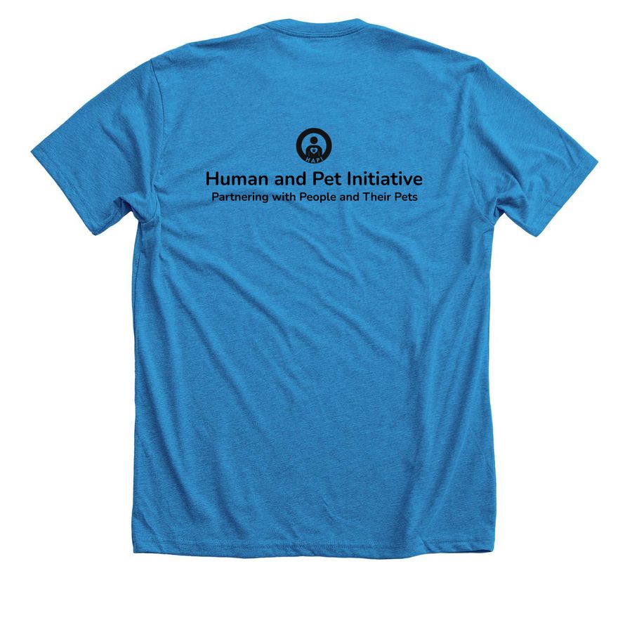 Shake It Off, a Neon Blue Premium Unisex Tee (back-view)