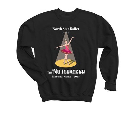 The Nutcracker 2025 - North Star Ballet, a Black Youth Crewneck Sweatshirt