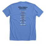 AM & Piano Tour - NYC N1, a Heather Columbia Blue Premium Unisex Tee (back-view)