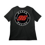 2026 Magee Racing Merch Drop, a Vintage Black Women?s Relaxed Cotton Tee (back-view)