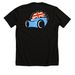 GRP Elise Blue, a Solid Black Blend Premium Unisex Tee (back-view)