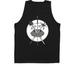 Moulinet All Day, a Black Unisex Performance Tank (back-view)