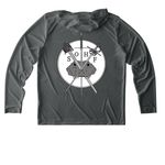 Moulinet All Day, a Dark Smoke Grey UV Performance Long Sleeve Hoodie (back-view)