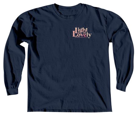 Psalm 16:11 Window on Back, a True Navy Comfort Colors Long Sleeve Tee (back-view)