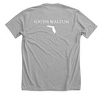 South Walton RSR Tee, a Athletic Heather Premium Unisex Tee (back-view)