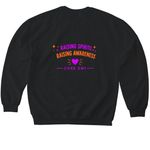 Cure GM1 Ghost for Halloween, a Black Softstyle Crewneck Sweatshirt (back-view)