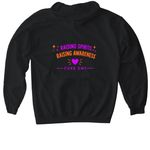 Cure GM1 Ghost for Halloween, a Black Gildan Softstyle Pullover Hoodie (back-view)
