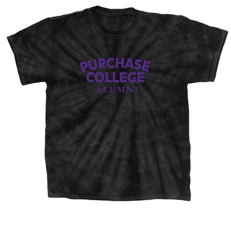 Purchase alumni gear, a Black Classic Tie Dye Tee
