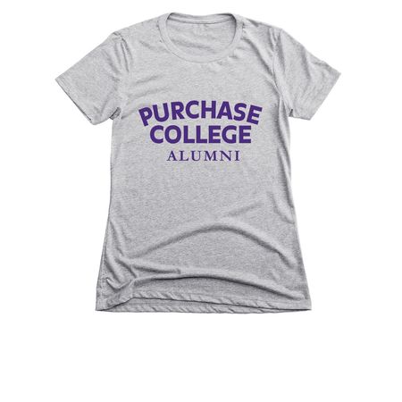 Purchase alumni gear, a Dark Heather Grey Women's Slim Fit Tee