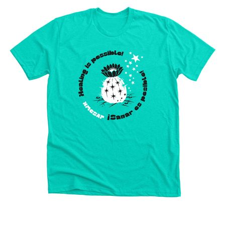 Healing is Possible! Teal, a Heather Sea Green Premium Unisex Tee