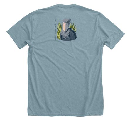 Nature's Resting Murder Face, a Heather Blue Lagoon Premium Unisex Tee (back-view)