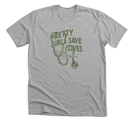 Women in Medicine, a Athletic Heather Premium Unisex Tee