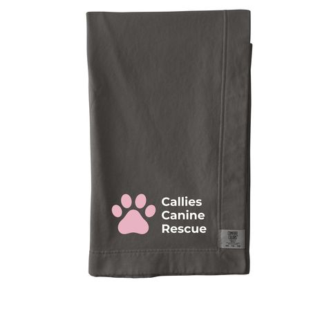 Callies Canine Rescue Blanket, a Pepper Comfort Colors Blanket