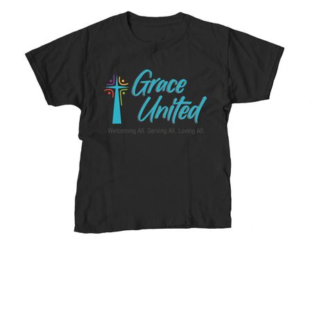 Grace United shirt, a Black Youth Unisex Tee