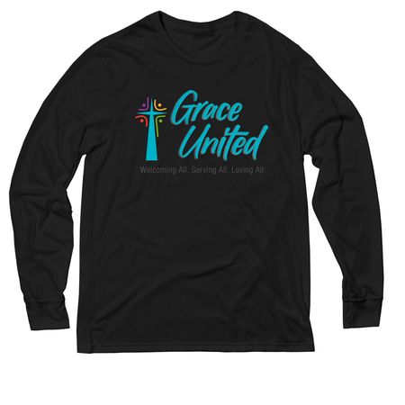 Grace United shirt, a Deep Black Allmade Eco Triblend Long Sleeve Tee