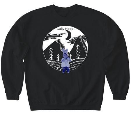 Daily Hope, a Black Softstyle Crewneck Sweatshirt