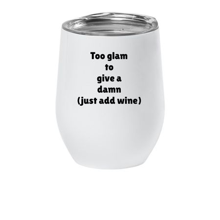 Too Glam, a White Insulated Wine Cup