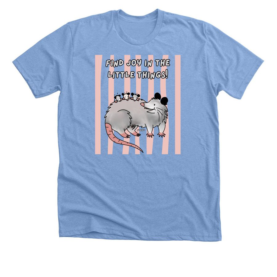 find joy in the little things, a Heather Carolina Blue Premium Unisex Tee