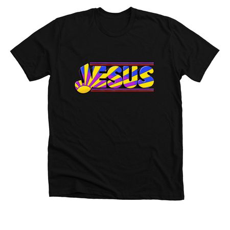 Freedom in Jesus, a Solid Black Blend Premium Unisex Tee