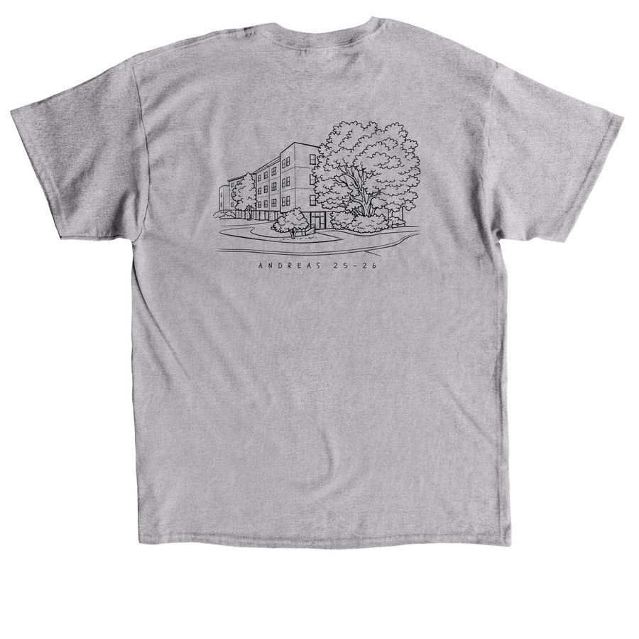 Black letter merch, a Sport Grey Classic Unisex Tee (back-view)