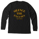 #ZaneTrained Gear, a Solid Black Blend Premium Long Sleeve Tee (back-view)