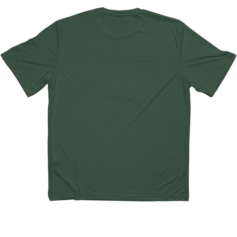 Dri Fit & Ready to Rip!, a Forest Green Classic Performance Tee (back-view)