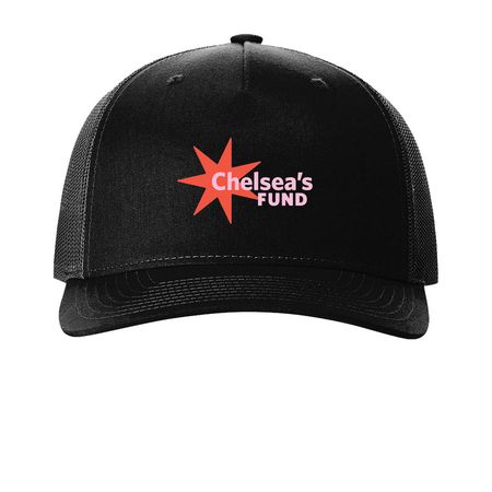 Keep on truckin', a Black Printed Five-Panel Trucker Cap