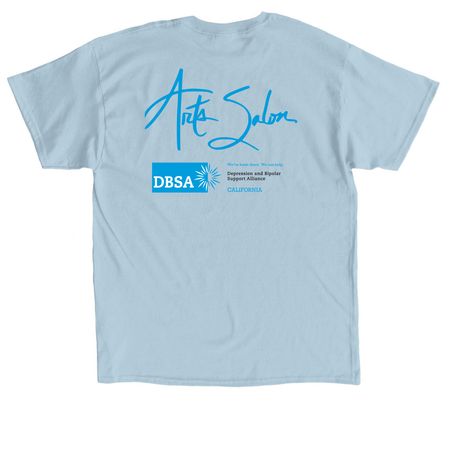 Affirmations&nbsp;by&nbsp;Zubeda Khan, a Light Blue Classic Unisex Tee (back-view)