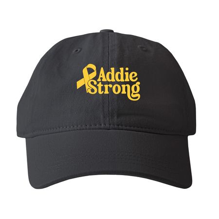Addie Strong Hat, a Black Printed Pigment Dye Baseball Cap